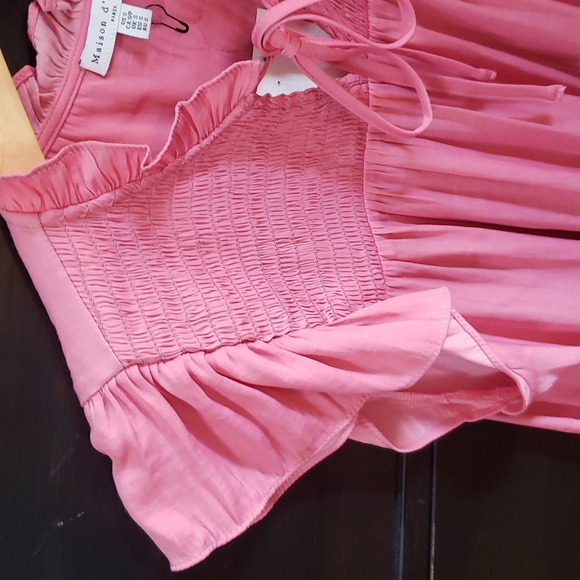 Maison d'Amélie NWT Rose Pink Cap Sleeve Blouse - Small - Picture 3 of 9